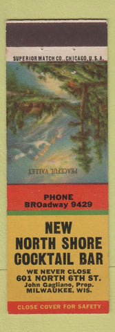 Matchbook Cover - New North Shore Cocktail Bar Milwaukee WI girlie back
