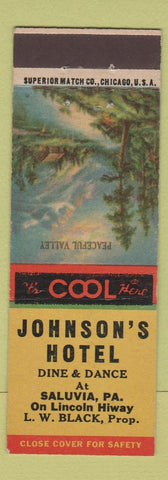 Matchbook Cover - Johnson's Hotel Saluvia PA devil