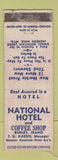 Matchbook Cover - National Hotel Coffee Shop Burley ID WORN