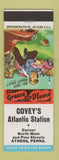 Matchbook Cover - Covey's Atlantic oil gas Athens PA
