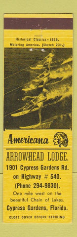 Matchbook Cover - Arrowhead Lodge Cypress Gardens FL Perkins Americana girlie