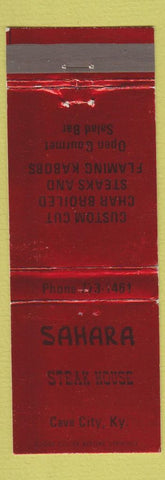 Matchbook Cover - Sahara Steak House Cave City KY