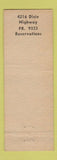 Matchbook Cover - Burger's Restaurant Shively KY