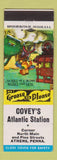 Matchbook Cover - Covey's Atlantic oil gas Athens PA