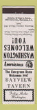 Matchbook Cover - Bayview Tavern Friday Harbor WA Perkins Americana WHITE