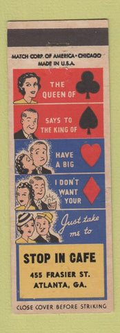 Matchbook Cover - Stop In Cafe Atlanta GA