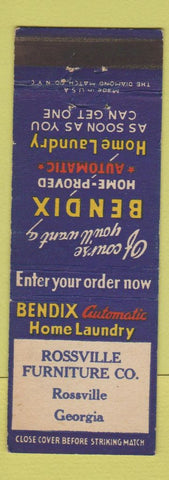 Matchbook Cover - Bendix Washer Dryer? Rossville Furniture GA