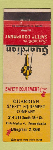 Matchbook Cover - Guardian Security Equipment Philadelphia PA