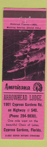 Matchbook Cover - Arrowhead Lodge Cypress Gardens FL Perkins Americana girlie