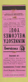 Matchbook Cover - Lake Itasca Park Rapids MN Perkins Americana PINK
