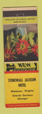 Matchbook Cover - Stonewall Jackson Hotel Manassas VA