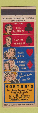 Matchbook Cover - Horton's Athens PA