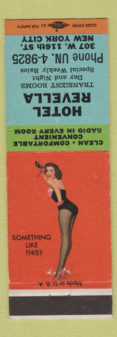 Matchbook Cover - Hotel Revella New York City pinup #1 Something Like This