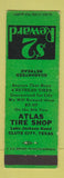 Matchbook Cover - Atlas Tire Shop Clute City TX