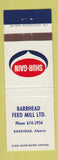 Matchbook Cover - Shur Gain Feeds Barrhead AB
