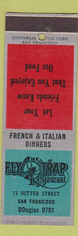 Matchbook Cover - Fly Trap Restaurant San Francisco CA SAMPLE