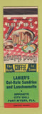 Matchbook Cover - Lanier's Cut Rate Sundries Lunch Fort Myers FL