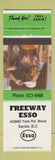 Matchbook Cover - Freeway Esso oil gas Sardis BC pinup