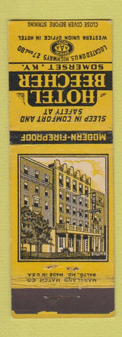 Matchbook Cover - Hotel Beecher Somerset KY