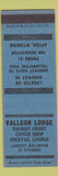 Matchbook Cover - Valleon Lodge Afton WY ballroom