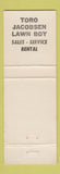 Matchbook Cover - Ron Era Lawn and Garden Equipment Spencerport NY