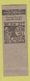 Matchbook Cover - Brown Vesey Gun Rod Fishing Reel Barlesville OK