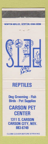 Matchbook Cover - Carson Pet Center Dog Grooming Carson City NV