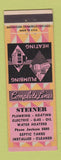 Matchbook Cover - Steiner Plumbing Heating