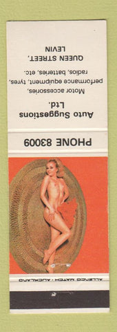 Matchbook Cover - Auto Suggestions Levin New Zealand nude pinup