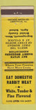 Matchbook Cover - Domestic Rabbit Meat Segregansett MA WEAR