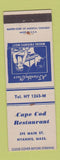Matchbook Cover - Cape Cod Restaurant Hyannis MA Cape Cod