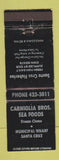 Matchbook Cover - Carniglia Bros Seafood Santa Cruz CA WEAR