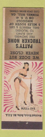 Matchbook Cover - Patty's Trucker Home Tunnel Hill GA pinup