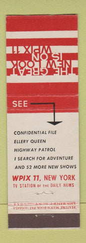 Matchbook Cover - WPIX TV New York City feature