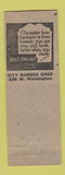 Matchbook Cover - City Barber Shop Phoenix AZ pinup