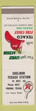 Matchbook Cover - Edelmon Texaco oil gas Friona TX Fire Chief