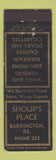 Matchbook Cover - Shoup's Place Barrington IL  low phone # WEAR