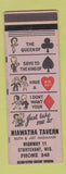 Matchbook Cover - Hiawatha Tavern Sturtevant WI low phone # SAMPLE WEAR