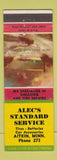 Matchbook Cover - Alec's Standard oil gas Aitkin MN low phone #