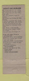 Matchbook Cover - Cavalier Motor Court Manns Harbor NC Perkins Americana WORN