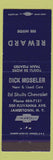 Matchbook Cover - Ed Shults Chevrolet Jamestown NY Dick Moseler