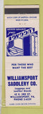 Matchbook Cover - Williamsport Saddlery PA Luggage Leather Goods