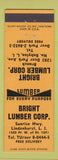 Matchbook Cover - Bright Lumber Corp Lindenhurst LI NY North Babylon