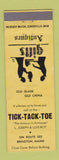 Matchbook Cover - Tick Tack Toe Antiques Bridgton ME