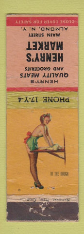 Matchbook Cover - Henry's Market Almond NY pinup WORN