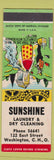 Matchbook Cover - Sunshine Laundry Washington Court House OH Hillbilly