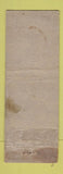 Matchbook Cover - Waterbury Club CT DQ WORN