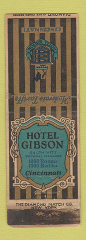 Matchbook Cover - Hotel Gibson Cincinnati OH DQ WEAR