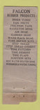Matchbook Cover - Falcon Rubber Products Chicago IL DQ POOR STRIKER WORN