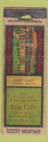 Matchbook Cover - Asia Cafe Sacramento CA DQ WORN
